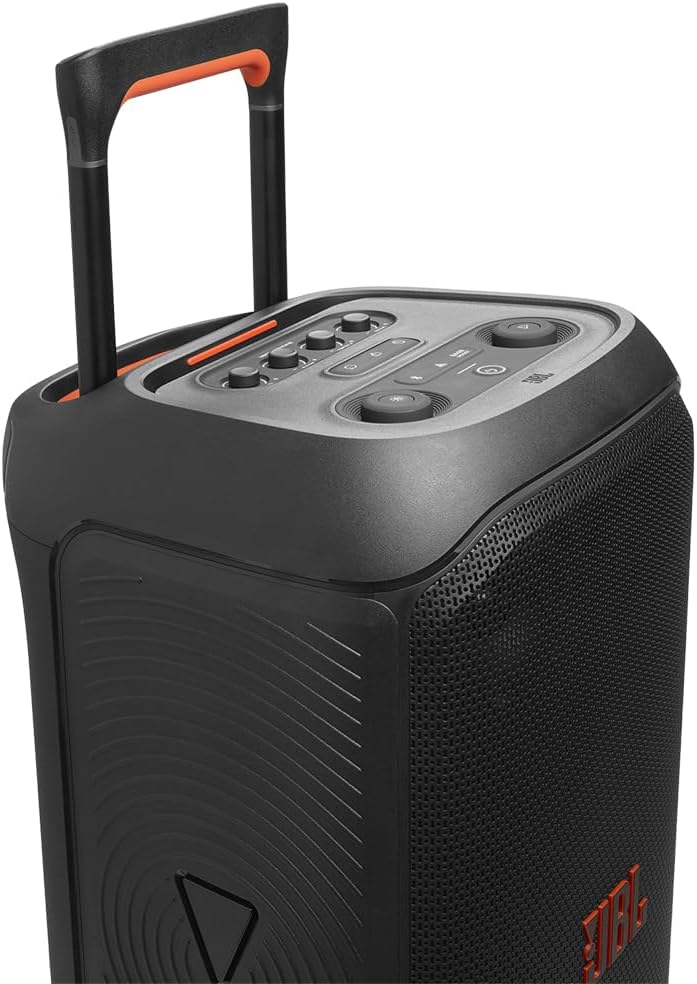 JBL PartyBox Stage 320 Portable Party Speaker with Wireless Two Microphone System (Black)