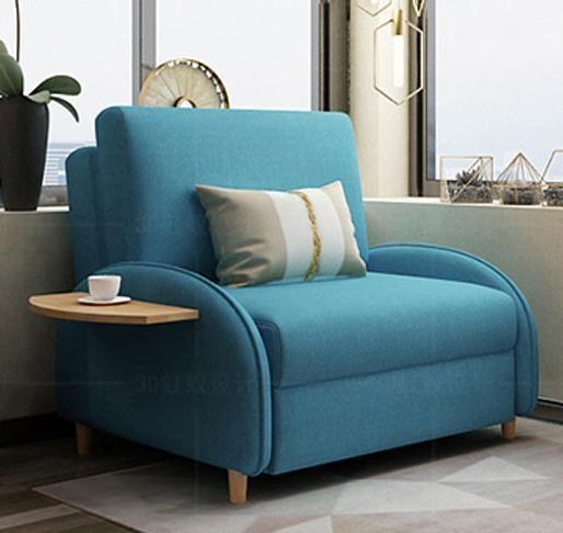 Single Sofa Bed,Folding Fabric Lazy Sofa, Soft And Comfortable Single Recliner Can Stored, 3 Levels of Backrest Angle Adjustment, Suitable for Living Room, Office, Bedroom Sofa,Yellow,1.2M
