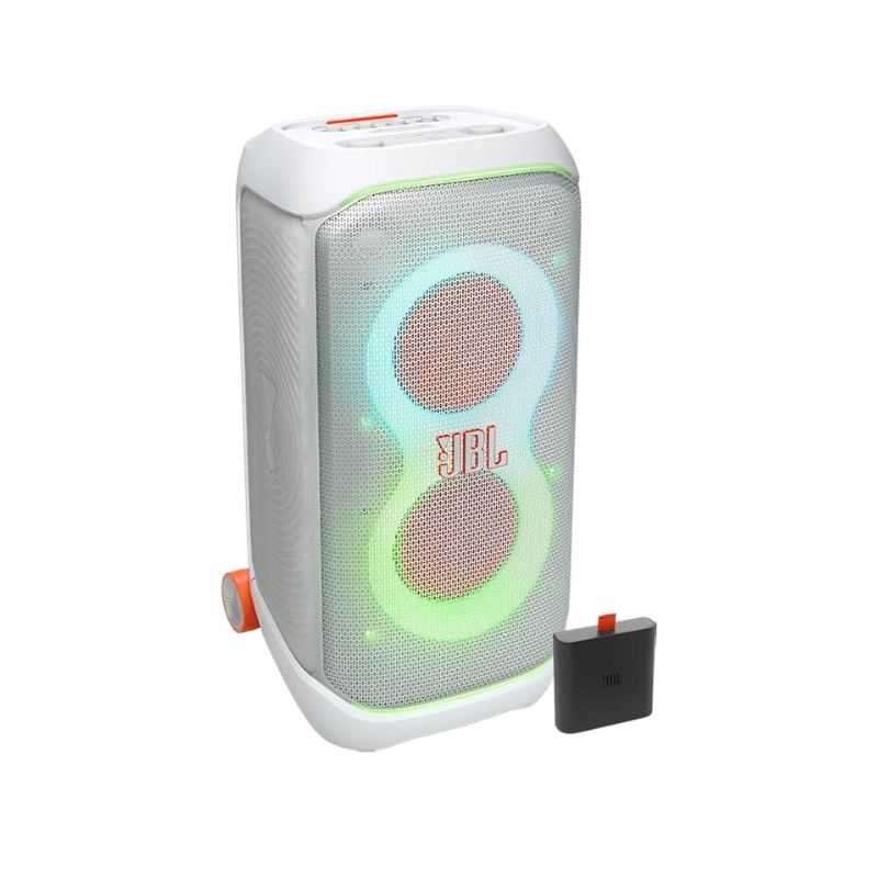 JBL PartyBox Stage 320 Portable Party Speaker with Wireless Two Microphone System (Black)