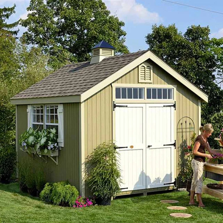 Colonial Williamsburg 10' wide x 16' deep solid and faux wood storage shed