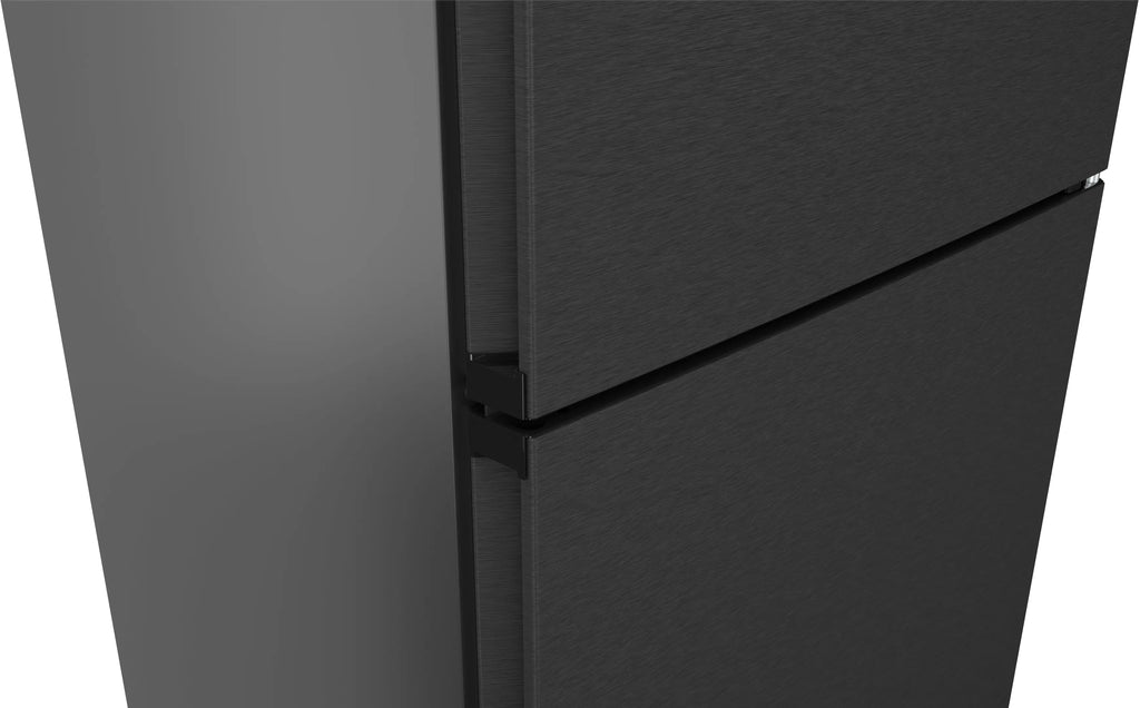 SIEMENS KG49NXXCF iQ300 Free-standing fridge-freezer with freezer at bottom 203 x 70 cm Brushed black steel antiFingerprint. Total noFrost