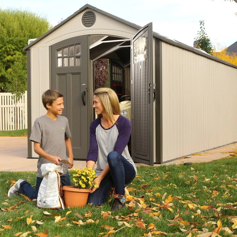 20 ft. x 8 ft. Garden Building Plastic Shed