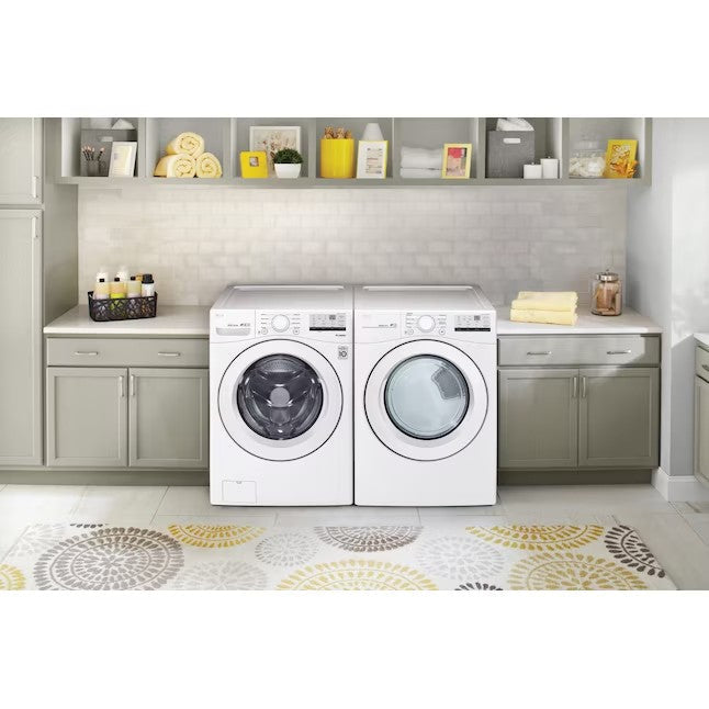 LG 7.4-cu ft Stackable Electric Dryer (White) ENERGY STAR