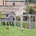 Anyi 59 Square Feet Chicken Coop with Chicken Run