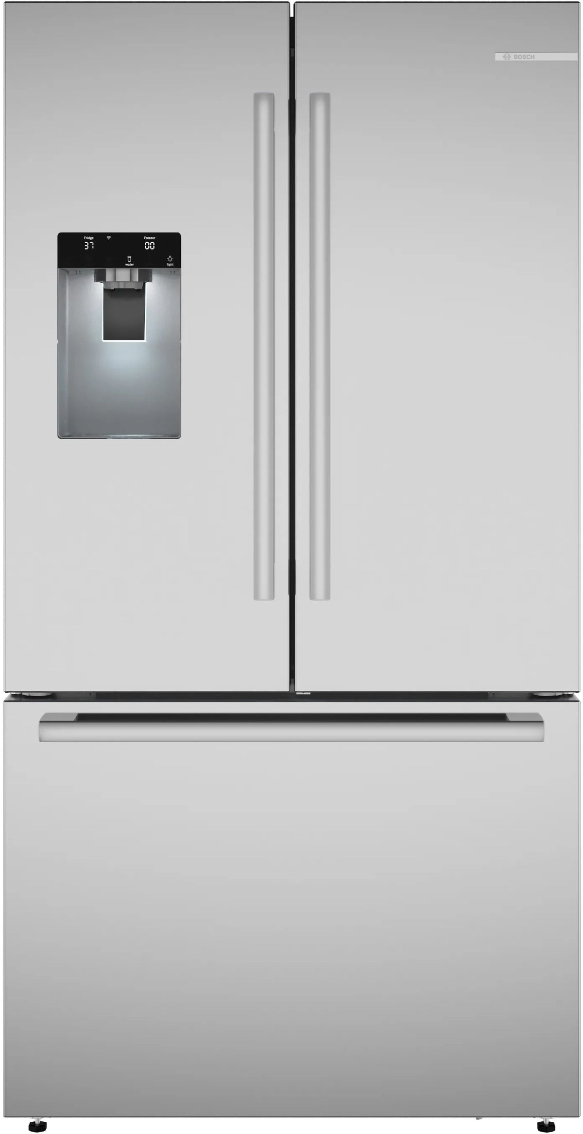 Bosch B36FD52SNS 500 Series French Door Bottom Mount Refrigerator 36'' Stainless steel (with anti-fingerprint). Total No Frost