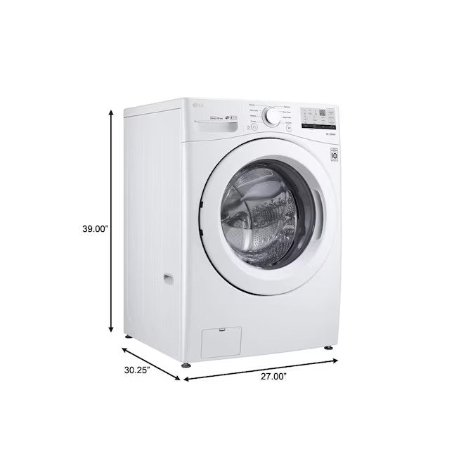 LG 4.5-cu ft High Efficiency Stackable Front-Load Washer (White) ENERGY STAR