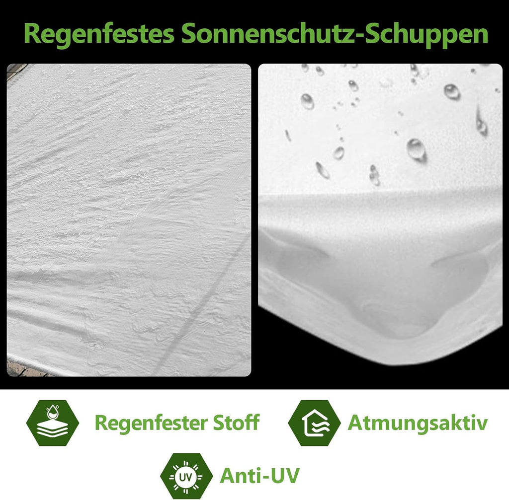 Sonnewelt Freilaufgehege 3x2x2m Hühnerstall Verzinkter Stahl Kleintierstall Hühnerhaus Dach Geflügelstall mit Sonnenschutzdach und Tür für Haustierkäfig Hühnerkäfig Vogelkäfig Kleintiere Pflanzen