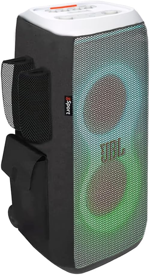 JBL PartyBox Stage 320 Portable Party Speaker with Wireless Two Microphone System (Black)