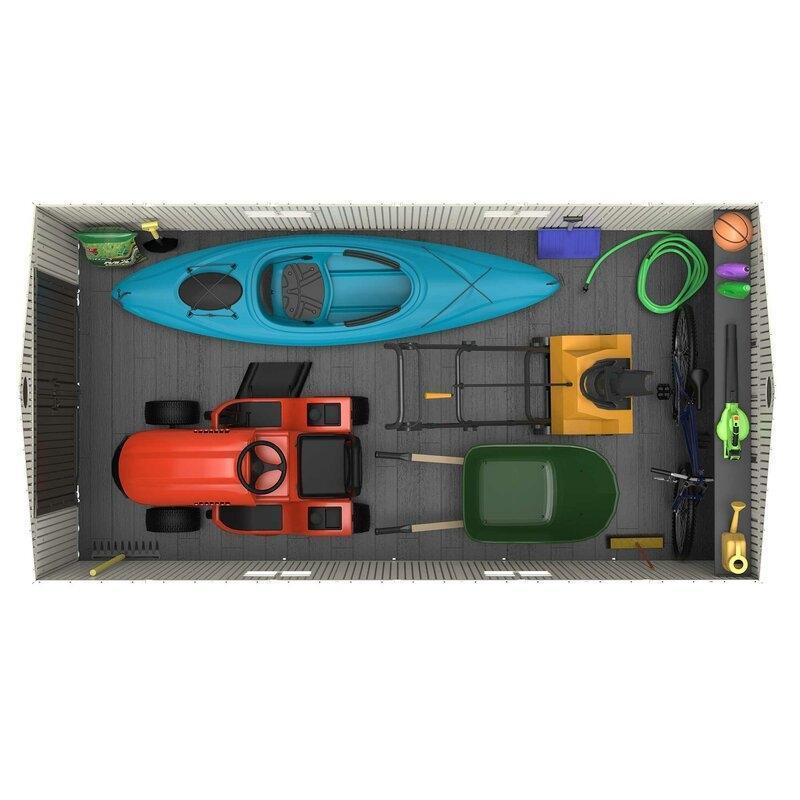 Dual Entry 15 ft. W x 8 ft. D Plastic Storage Shed